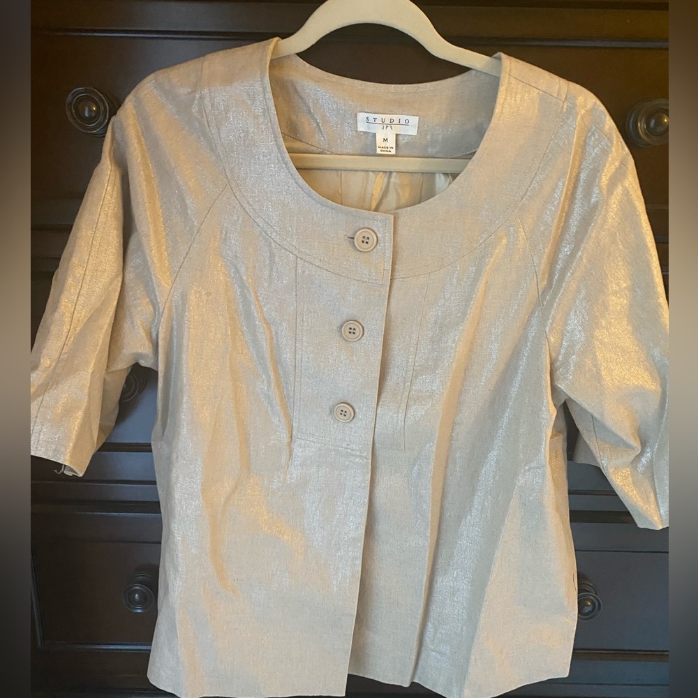 Dressy Studio JPR Jacket Shiny Beige Size M